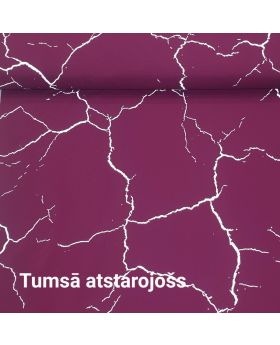 Softshell audums  ar ATSTAROJOŠU apdruku MARMORS uz tumša ogu sārta, 300 g/m²