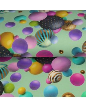 Cilpiņtrikotāža BUMBAS - FANTĀZIJA uz mint zaļa - pēdējie 55 cm