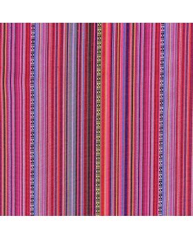 Folk style polyester fabric - FUCHSIA PINK