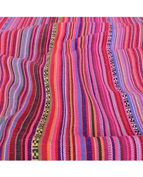 Tautiska stila poliestera audums - FUKSIJAS ROZĀ