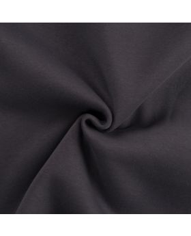 Siltināta baikas tipa kokvilnas trikotāža TUMŠI PELĒKS tonis, 280 g/m2 - pēdējais gabals 1,3m